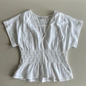 Madewell white cotton top - small
